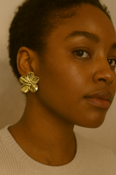 Golden Lined Petal Flower